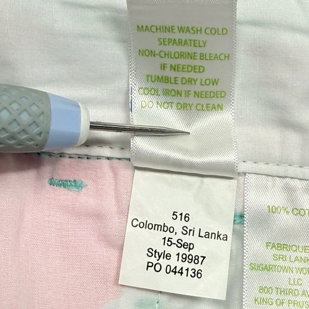 Lilly Pulitzer The Chipper‎ Short Women Size 00 Pink Teal Bermuda Shorts 19987